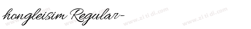 hongleisim Regular字体转换